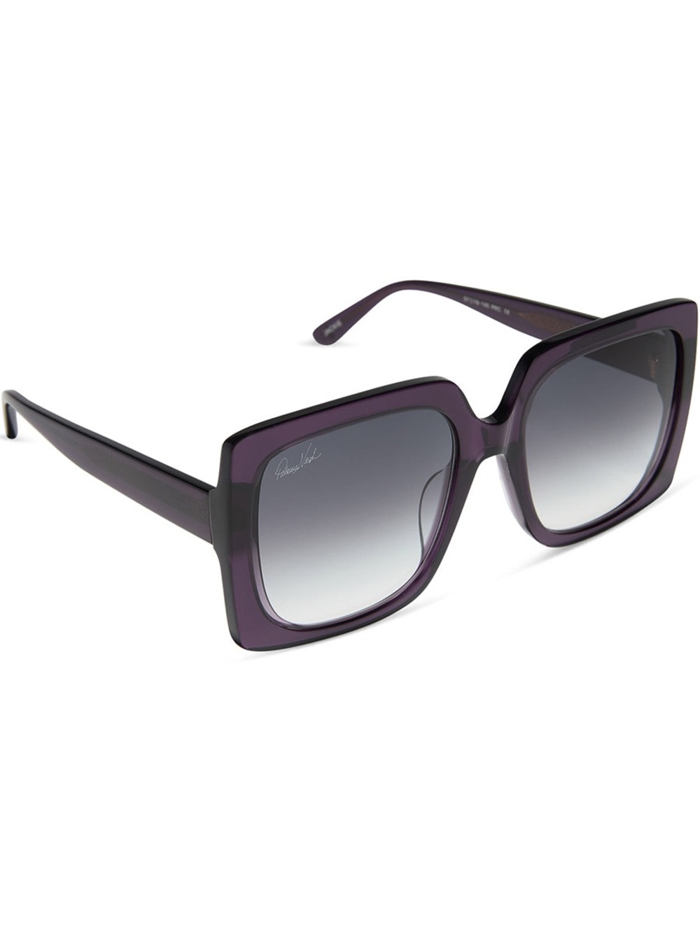 Patricia Nash Jackie Deep Purple (Acai) Oversized Square Sunglasses & Case NIB - Picture 2 of 10